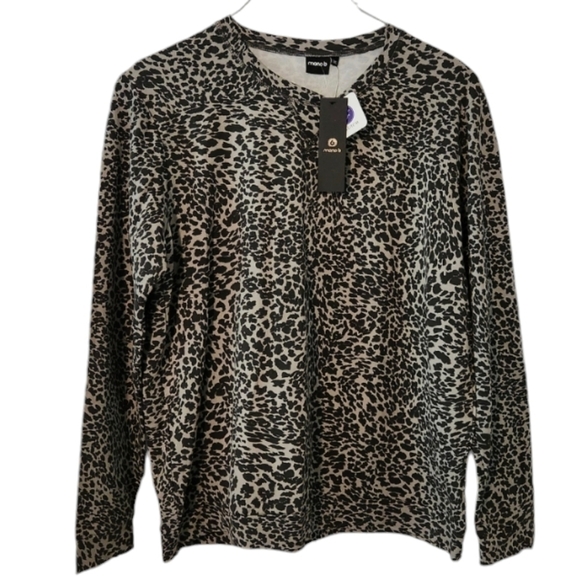 Mono B Animal Print Sweatshirt 3X - Picture 1 of 9